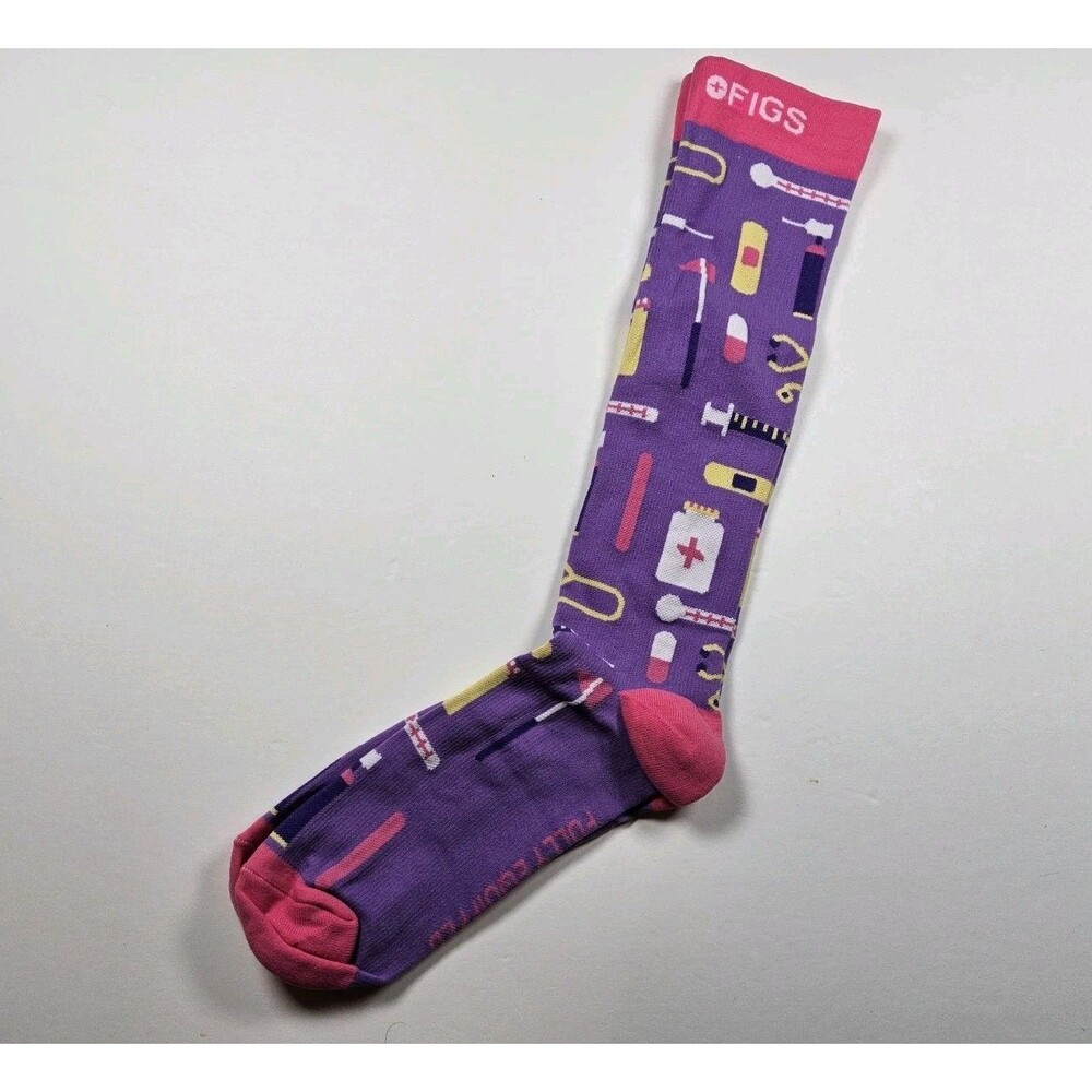 FIGS Compression Fully Equipped Medical Nurse Socks Size L